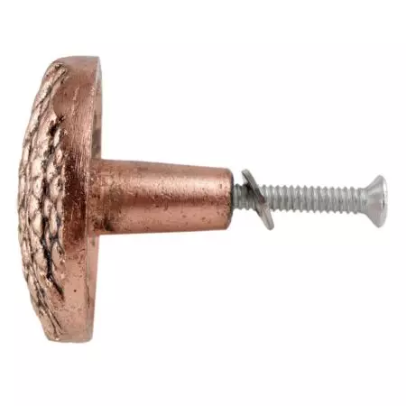 Round Jute Shape Antique Copper Aluminium Dresser Knob